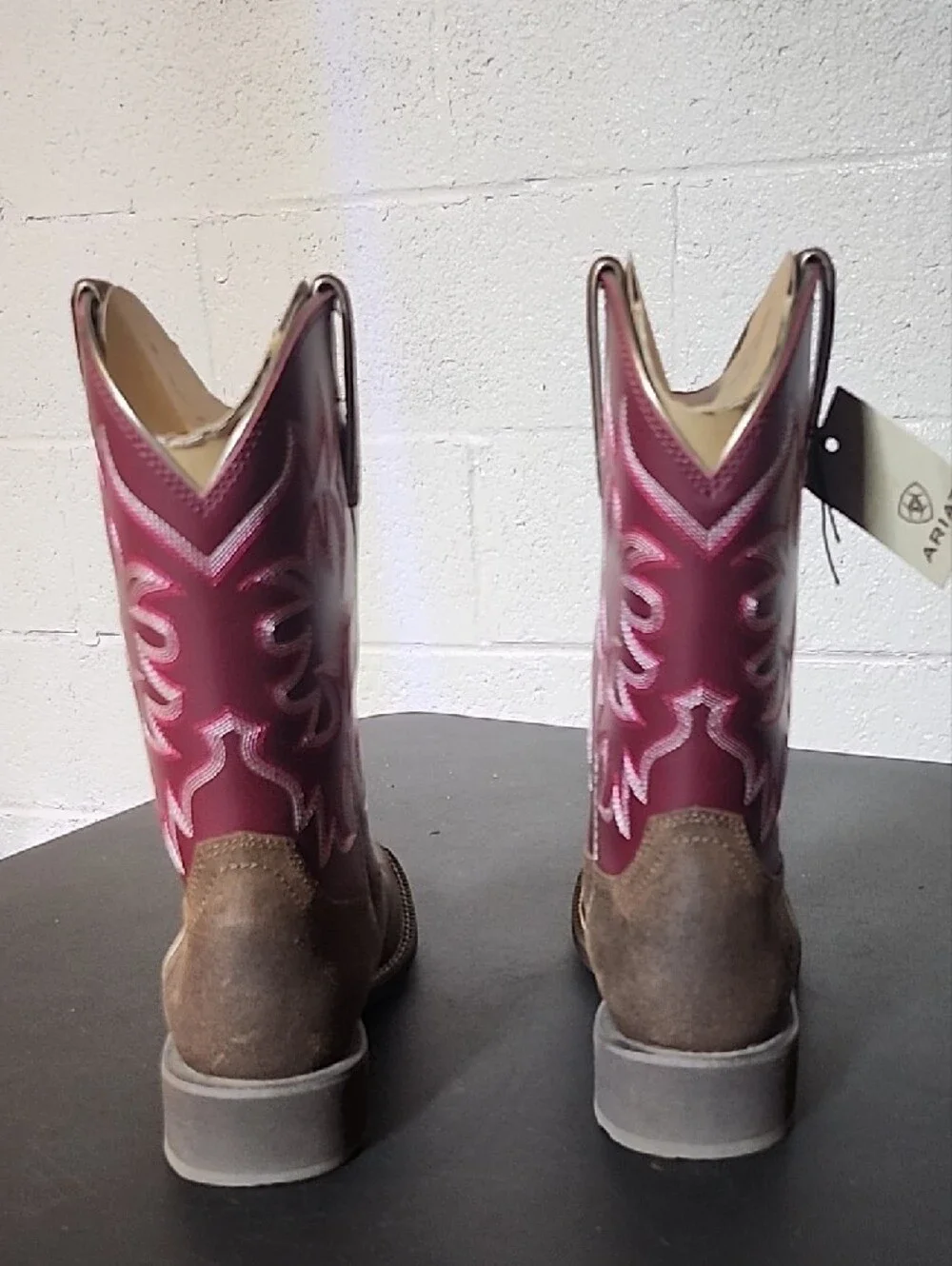 Ariat Women's Delilah Burgundy and Brown Western Boots - Picture 5 of 7